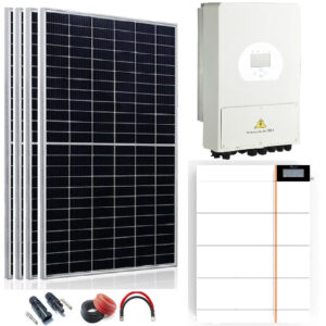 Kit Solar HV 20-25KW hora/ 81KW día Inversor Híbrido