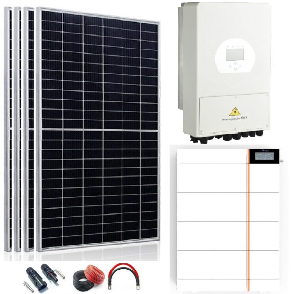 Kit Solar HV 20-25KW hora/ 81KW día Inversor Híbrido