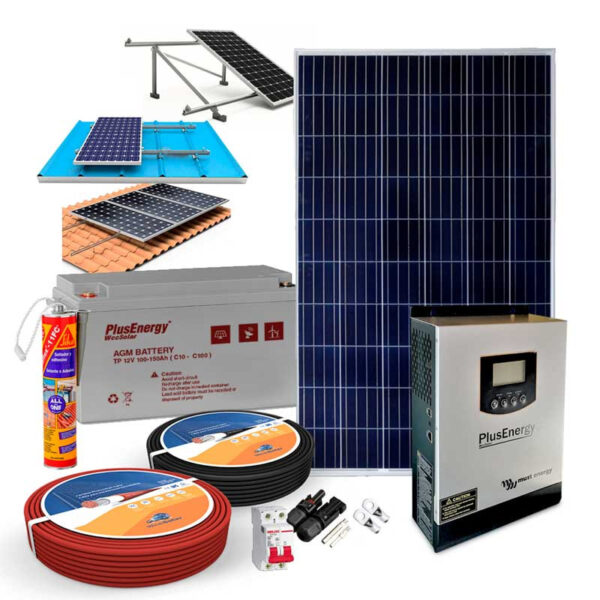 Kit Solar 12v 150w/300w con Inversor multifunción 800w - Imagen 6