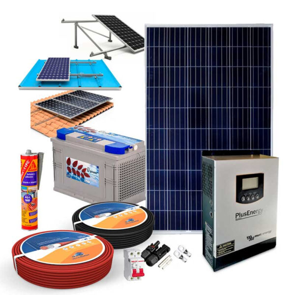 Kit Solar 12v 150w/300w con Inversor multifunción 800w - Imagen 3