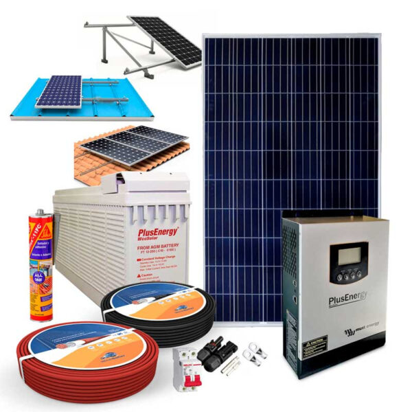 Kit Solar 12v 150w/300w con Inversor multifunción 800w - Imagen 5