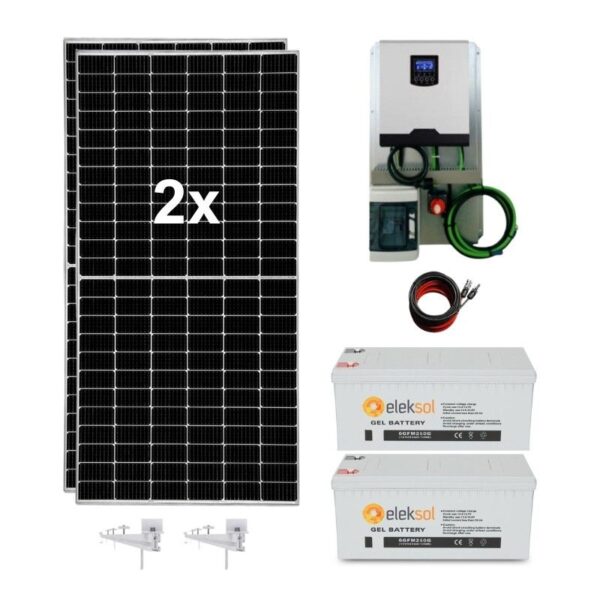 Kit Solar 5.000W 48V 9.600wh/día Litio 2.4Kw - Mod-463